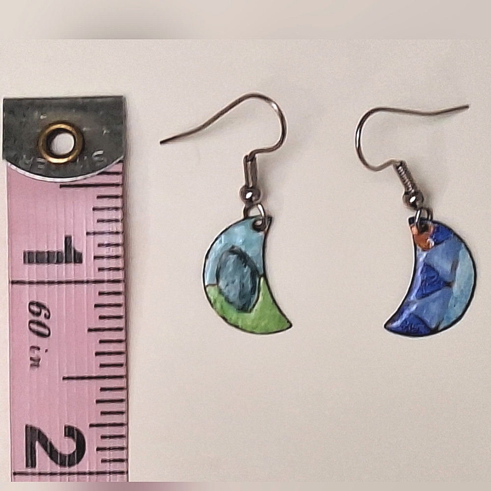 Funky, Dangle | Moon Earrings - Picture 6 of 6